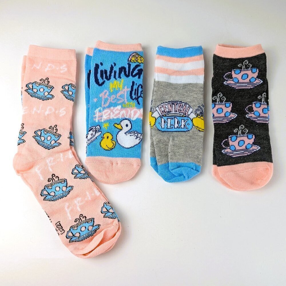 NEW Friends Pink/Blue Women's Sock Set - 4 Pairs